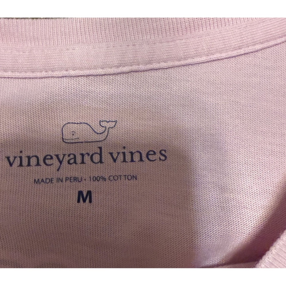 Women's Vineyard Vines Thanksgiving pink whale long sleeve pocket tee - Picture 4 of 14